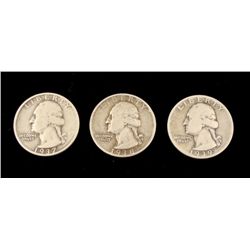 1937-S 1938-S 1939-S Washington Quarters Full Date