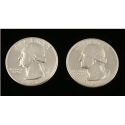 2 GEM Uncirculated 1943 and 1944 Washington Quarters