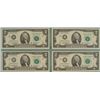 Image 1 : 4) 2003 A Consec # Two Dollar Bills $2 Notes J Mint  CU