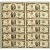 Image 1 : Complete Set 12 All Mint Marks 1976 $2 Bills Notes UNC