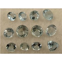 12 Blue Tourmaline Round Gemstones Gems