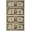 Image 1 : 4 Consec # 2003A $2 Notes G Mint Bills Chicago UNC