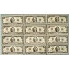 Image 1 : Complete Set 12 All Mint Marks 1976 $2 Bills Notes A-L