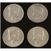 Image 1 : 4 Diff Date Kennedy UNC Silver 40% Coins 1966-1969-D