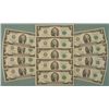Image 1 : 13 Consecutive # CU $2 Bill Notes 2003-A G Mint Chicago