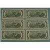 Image 2 : 6 Consec Number 2003 A $2 Bills G Mint Notes Chicago CU
