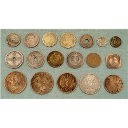 Lot of 18 Early Date Coins From 17 Different Countries