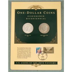 US Sealed Eisenhower Dollar Bicentennial Coins Stamps