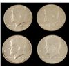 Image 1 : 4 Diff Date UNC Kennedy 40% Silver Half Dollars 1966-69
