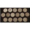 Image 2 : 16 Diff Date Mercury Silver Dimes 1936-1945