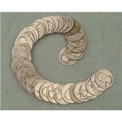 1 Roll Mixed Early Date Washington Quarters 1934-1943