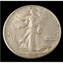 Hi-Grade Walking Liberty Half Dollar 1945-S