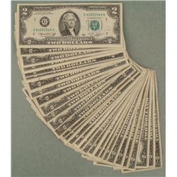 30 $2 Bills Notes 1976 G Mint Chicago Nice, Some UNC