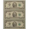 Image 1 : 3 Conscec CU 2003-A $2 Bill Notes L Mint San Francisco