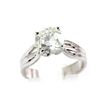 Image 2 : Genuine Solitaire Ring 2.26 ctw & Diamond Ring 14KTGold 6.75
