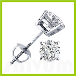 2.50 ctw Round cut Diamond Stud Earrings G-H, SI-I