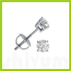 0.50 ctw Round cut Diamond Stud Earrings G-H, SI2