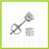 Image 1 : 0.66 ctw Round cut Diamond Stud Earrings I-K, SI2