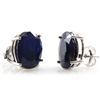 Image 2 : Genuine 18.66 ctw Sapphire Stud Earring 14kt W/Y Gold