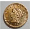 Image 1 : 1896 $2 1/2 gold  MS62