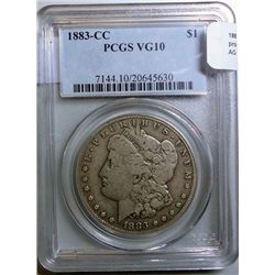 1883CC  Morgan $ PCGS10