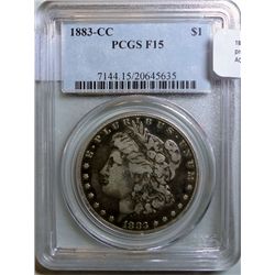 1883CC  Morgan $ PCGS15