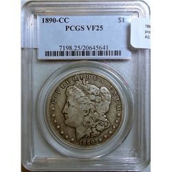 1890CC  Morgan $ PCGS25