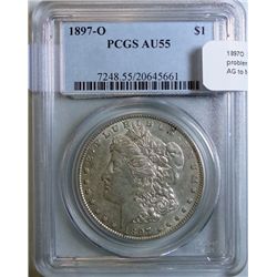 1897O  Morgan $ PCGS55