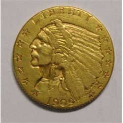 1909 $2 1/2 GOLD Indian