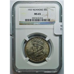 1937 Roanoke half $  NGC65