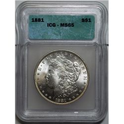 1881 Morgan $    blast white  ICG65  65 GS bid = $535