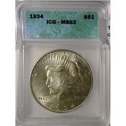 1934 Peace $  ICG63
