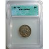 Image 1 : 1917D  Buffalo nickel  ICG58.Easily pass for BU