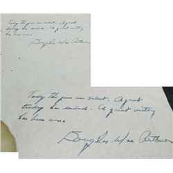 MacArthur Autograph Quote Signed