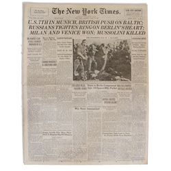 Benito Mussolini Death Newspaper