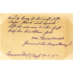 Friedrich von Bernhardi Signature