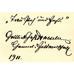 Gottlieb von Haeseler Signature