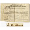 Image 1 : John Q. Adams DS as President