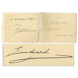 Edward VIII Christmas Card Signed