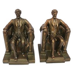 Bronze Lincoln Bookends