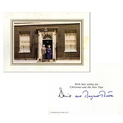 Margaret Thatcher Card Signed