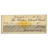 Image 1 : Benjamin Harrison Signed Check