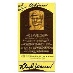 Lloyd Waner HOF Postcard Signed