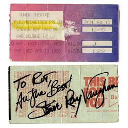 Stevie Ray Vaughan Signed Ticket