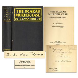 Van Dine Signed ''Scarab'' 1st Ed.