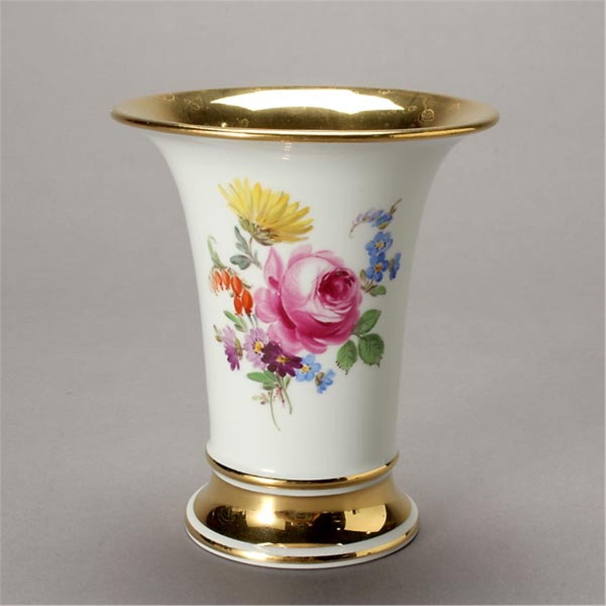 Meissen Vase with Floral Bouquet