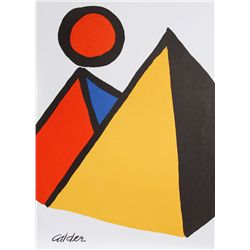 Alexander Calder, Pyramids and Sun, Lithograph
