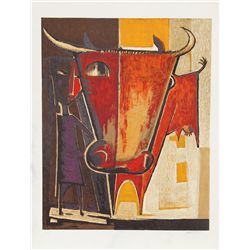 Angel Botello, Nina y el Vaca, Lithograph