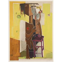 Angel Botello, Madre con hijo, Lithograph