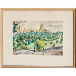 Eve Nethercott, Central Park, Watercolor